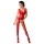 Passion BS046 - lingerie set - bloemenmotief netstof - rood - S-L