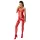 Passion BS056 - lingerie set - netstof met ruitpatroon - rood - S-L