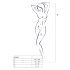 Passion BS058 - open netwerk catsuit (rood) - S-L