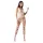 Passion BS058 - open bikini catsuit - wit netstof - S-L