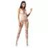 Passion BS058 - open bikini catsuit - wit netstof - S-L