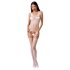 Passion BS070 - Dubbelbandige Netset (Wit) - S-L