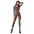 Passion BS077 - Lange mouw mesh jumpsuit (zwart) - S-L