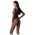 Passion BS077 - Lange mouw mesh jumpsuit (zwart) - S-L