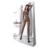 Passion BS077 - Lange mouw mesh jumpsuit (zwart) - S-L