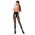 Passion Ti Open 006 - open gedecoreerde panty (zwart) - L/XL