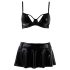 Passion Deby - bh-set met minirok (zwart) - L/XL