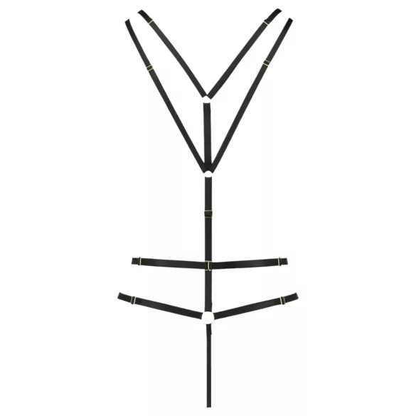 Passion Devil Meggy - metalen ringerige harnasbody (zwart) - L/XL