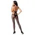 Passion BS084 - catsuit met vetersluiting - top model - zwart - S-L