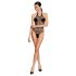 Passion BS087 - transparante net-body (zwart) - S-L