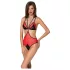 Passie Pioen - body met zijuitsnijding (rood) - L/XL