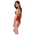 Passie Pioen - body met zijuitsnijding (rood) - L/XL