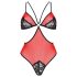 Passie Pioen - body met zijuitsnijding (rood)