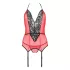 Passion Peonia - lingerie set - top en string - rood