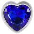 Magic Shiver - metalen anaalplug met blauwe steen