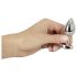 Magic Shiver - metalen anaalplug met blauwe steen