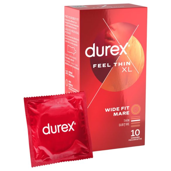 Durex Feel Thin XL - Natuurlijk Gevoel Condooms (10 stuks)