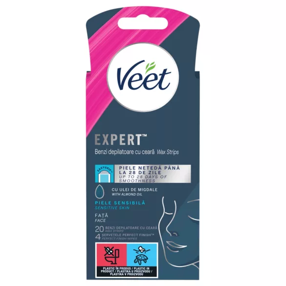 Veet Expert - ontharingsstrips - gevoelige huid - 20 stuks