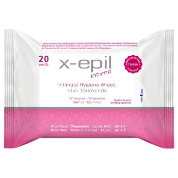 X-Epil Intimo - intieme doekjes (20 stuks)
