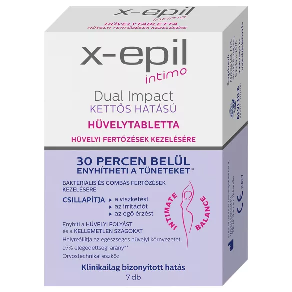 X-Epil Intimo Dual Impact - vaginale tabletten dubbele werking - 7 stuks
