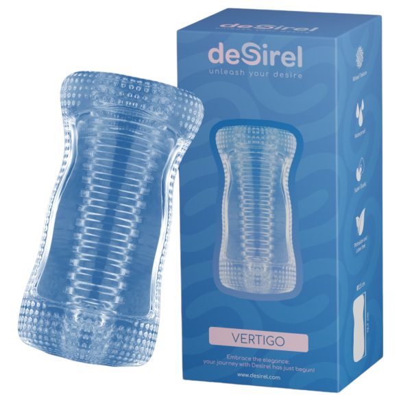 Desirel Vertigo – masturbator met geribbelde binnenkant (doorzichtig)