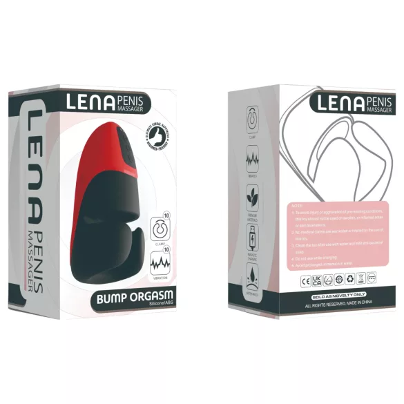 Lena - vibrerende, knijpende masturbator (rood)