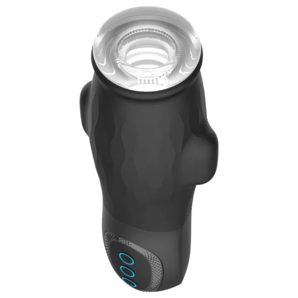 Lonely Anne - masturbator met vibrator en zuigfunctie - zwart - oplaadbaar