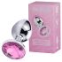 Desirel Pink Jewel S - anaalplug (zilver-roze)