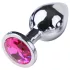 Desirel - anaal plug - medium - zilver/roze - Pink Jewel