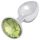 Sunfo - metalen anaalplug met limoengroene steen (zilver)