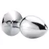 Sunfo - metalen anaalkraal met blauwe steen (zilver)