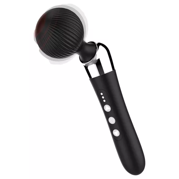 Gebogen - massagevibrator - oplaadbaar - zwart