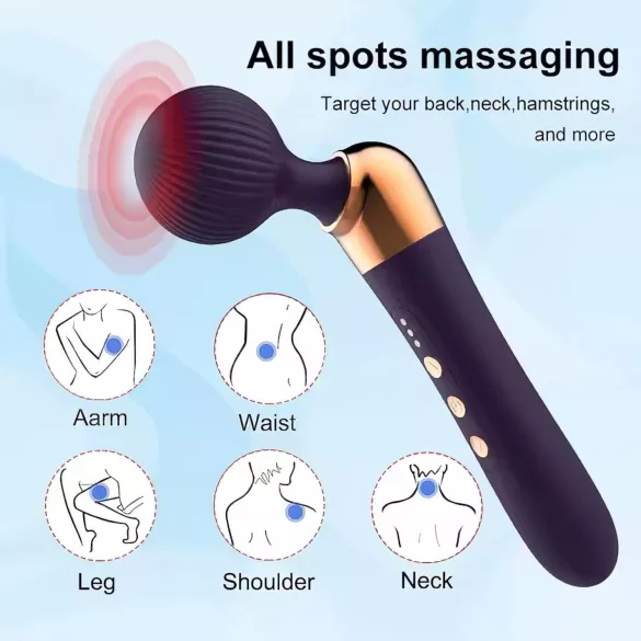 Gebogen - massagevibrator - oplaadbaar - zwart