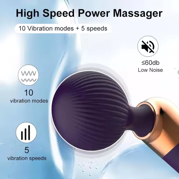 Gebogen - massagevibrator - oplaadbaar - zwart