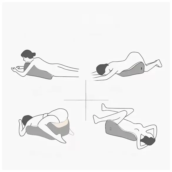 Magic Pillow - kussen met dildo houder - memory foam - grijs