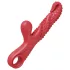 Monster Fuck - vibrator met clitorisstimulator en tentakels - rood
