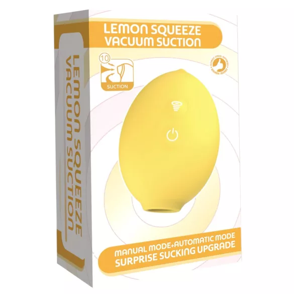Lemon Squeeze - citroenvormige clitorisstimulerende zuigvibrator (geel)