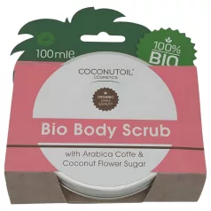   Coconutoil - biologische bodyscrub - koffie & kokosbloesemsuiker - 100ml