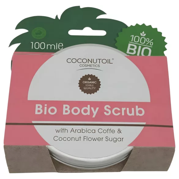 Coconutoil - biologische bodyscrub - koffie & kokosbloesemsuiker - 100ml