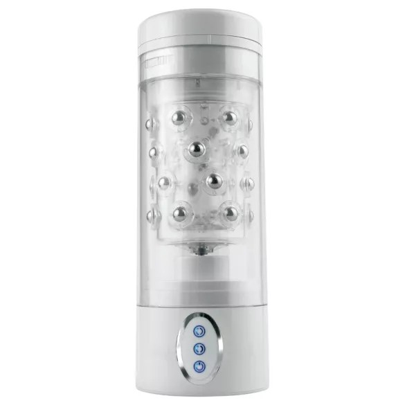 PDX Roto-Bator - automatische vibrerende mondmasturbator - wit