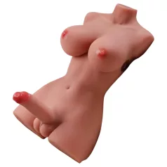   XISE - sekspop torso met vibratie en stootfunctie - realistisch