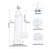 Addiction Crystal - Zuignap dildo met bal (transparant) - 15cm