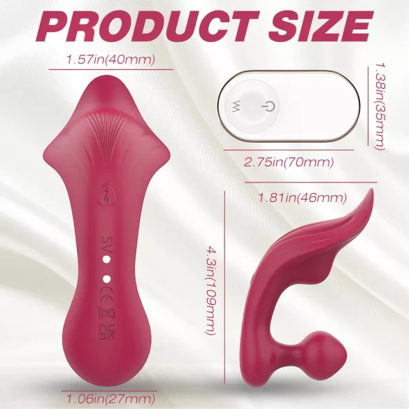 Sex HD Chomper - clitoris en anaal vibrator - rood