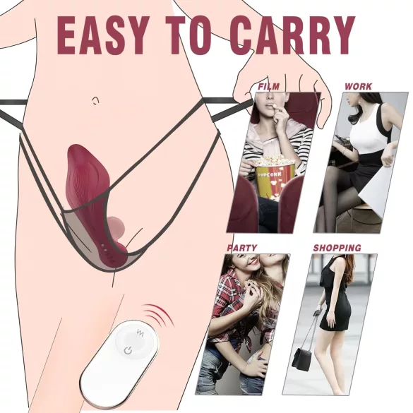 Sex HD Chomper - clitoris en anaal vibrator - rood