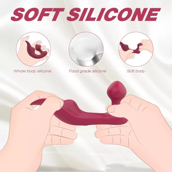 Sex HD Chomper - clitoris en anaal vibrator - rood