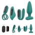 Sex HD - Oplaadbare afstandsbediening, 4-delig vibratorset (groen)