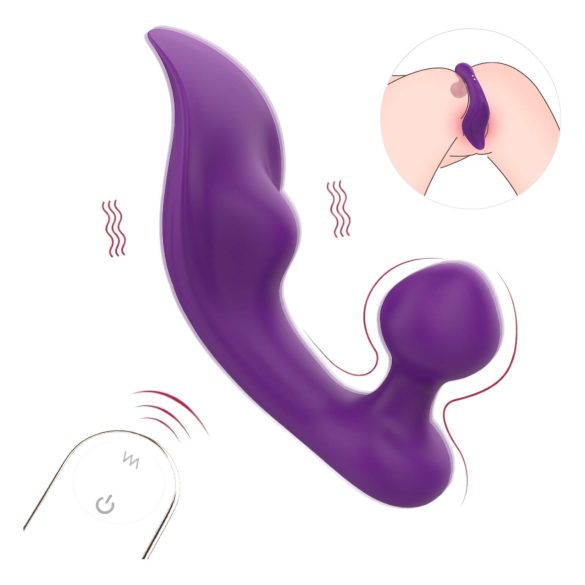 Waterdichte paarse duo-vibrator voor ultiem genot