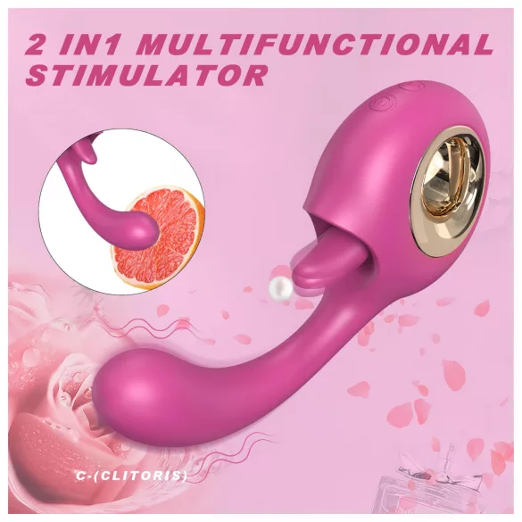 Sex HD - lik- en G-spot vibrator (rood)