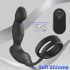 Sex HD Virgil - prostaatvibe met penis- en ballenring (zwart)