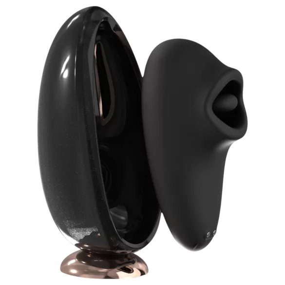 Sex HD Mirror - vibrerende likspeeltje met verwarmingsfunctie - zwart